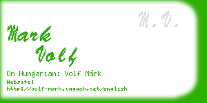 mark volf business card